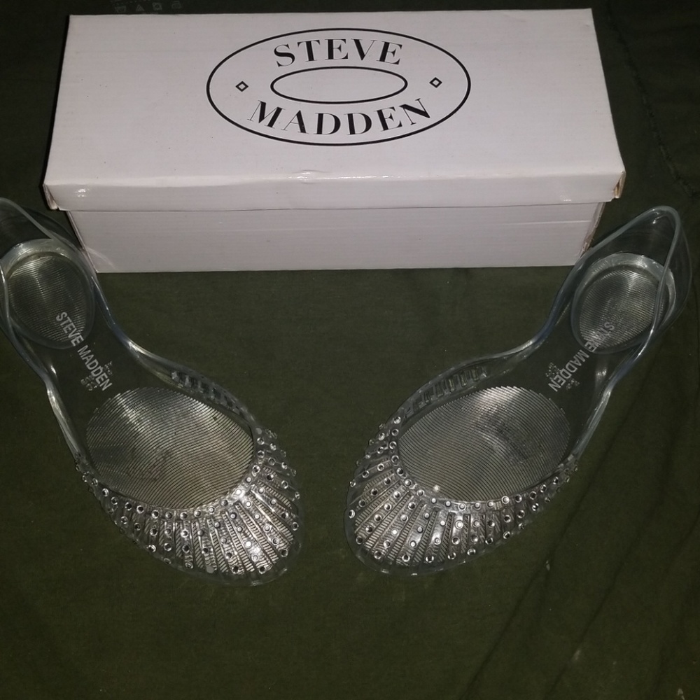 Steve Madden Suee Clear Ballet Jelly Shoes